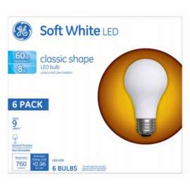 GE6PK 8W SW A19 Bulb
