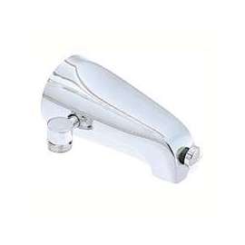 DELTA 1079160PK Diverter Tub Spout, 5-1/4 in Connection, Threaded, Chrome Plated