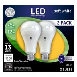 GE 2PK 12W SW A21 Bulb