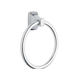 Moen Donner Series 2860 Towel Ring, 6-1/4 in Dia Ring, 22 lb, Aluminum/Zinc, Chrome, Screw Mounting
