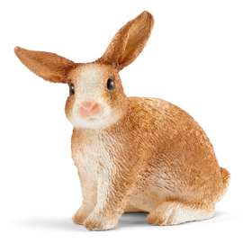 BRN/WHT Sitting Rabbit