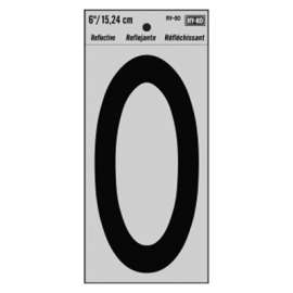 6" BLK Refl Number 0