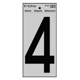 6" BLK Refl Number 4