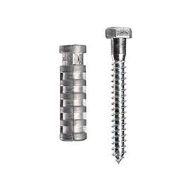 COBRA ANCHORS Lag Shield 253S Masonry Anchor, 276 lb, Zinc