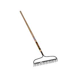 SEYMOUR S550 Forged Series 42357 Bow Rake, 3 in L Head, 16 in W Head, 16 -Tine, Steel Tine, 60 in L Handle