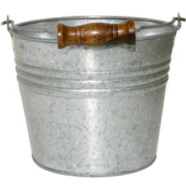 6" Galv Banded Planter