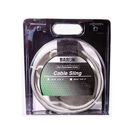 BARON 07505/50570 Cable Sling, 1/4 to 3/8 in Dia, 6 ft L, Galvanized Steel