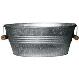 14" Galv Basin Planter
