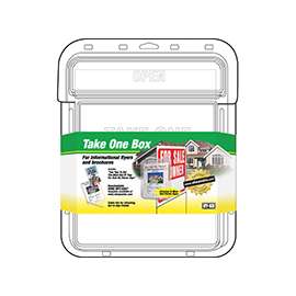HY-KO 22131 Take One Flyer Box, Single-Sided, Plastic, Clear