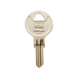 HY-KO 11010WTP1 Key Blank, Brass, Nickel, For: Wright Cabinet, House Locks and Padlocks