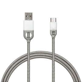 10' WHT Micro USB Cable