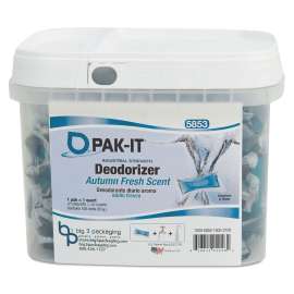 Industrial-Strength Deodorizer, Autumn Fresh, 100 PAK-ITs/Tub, 4 Tubs/Carton