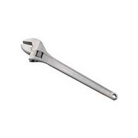 Chrome Adjustable Wrenches, 18 in Long, 2 1/16 in Opening, Chrome