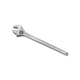 Chrome Adjustable Wrenches, 24 in Long, 2 7/16 in Opening, Chrome