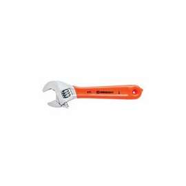 Cushion Grip Adjustable Wrenches, 4 in Long, 1/2" Opening, Chrome, Cushion Grip