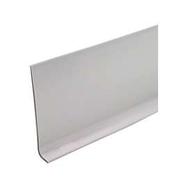 M-D 75291 Wall Base, 4 ft L, 4 in W, Vinyl, Silver