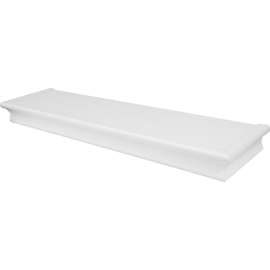 24" WHT Bev Float Shelf