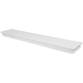 36" WHT Bev Float Shelf