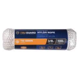 3/8x100 WHT Nyl Rope