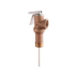 WATTS L100XL Series 66133 Relief Valve, 3/4 in, MNPT x FNPT, Bronze Body