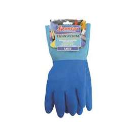 SPONTEX 74043 Heavy-Duty Protective Gloves, XL, Latex, Blue