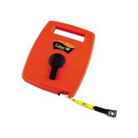 Hi-Viz Linear Measuring Tapes, 1/2 in x 100 ft, 1/16 in Grad.