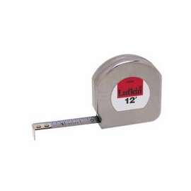 Mezurall Pocket Measuring Tapes, 1/2 in x 12 ft, 1/16 in; 1/8 in Grad.