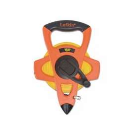Hi-Viz Orange Reel Fiberglass Tapes, 1/2 in x 150 ft, 1/10 in Grad.