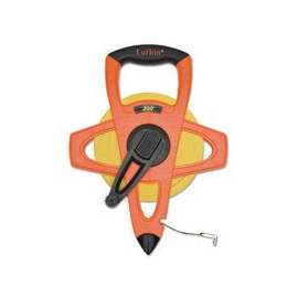 Hi-Viz Orange Reel Fiberglass Tapes, 1/2 in x 200 ft, 1/10 in Grad.