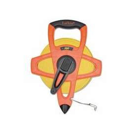 Hi-Viz Orange Reel Fiberglass Tapes, 1/2 in x 300 ft, 1/10 in Grad.
