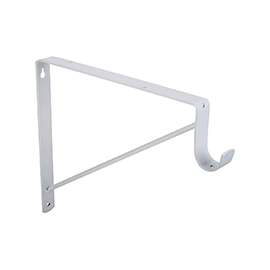 ProSource 21019PH-PCB-PS Heavy-Duty Shelf and Rod Bracket, 220 lb/Pair, 13 in L, 9-3/4 in H, Steel, White