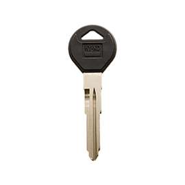 HY-KO 12005MZ27 Automotive Key Blank, Brass/Plastic, Nickel, For: Mazda Vehicle Locks