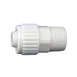 Flair-It 16848 Tube to Pipe Adapter, 3/4 in, PEX x MPT, Polyoxymethylene, White