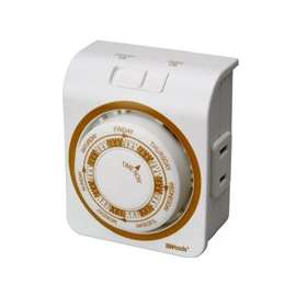 Woods 50003 Mechanical Timer, 15 A, 125 V, 1875 W, 7 days Time Setting, White