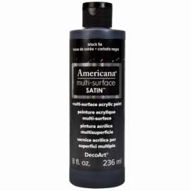 8OZ BLK Sat Acry Paint
