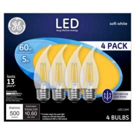 GE 4PK 5W LED CAM Bulb