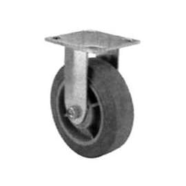 ProSource JC-T05 Rigid Caster, 6 in Dia Wheel, 2 in W Wheel, Thermoplastic Rubber Wheel, Gray, 500 lb