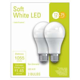 GE 2PK 12W SW A19 Bulb