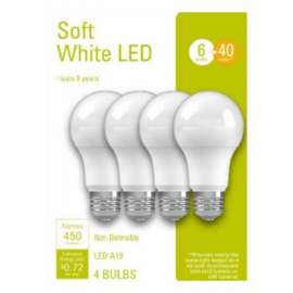 4PK 6W SW A19 Bulb
