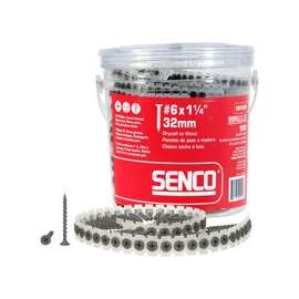 SENCO 06A Series 06A162P Screw, #6 Thread, 1-5/8 in L, Bugle Head, #2 Drive, Steel, Phosphate