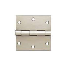 ProSource 20339SNX Square Corner Door Hinge, Steel, Satin Nickel, Loose Pin, 180 deg Range of Motion