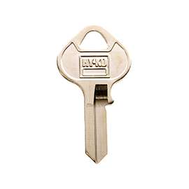 HY-KO 11010MH1 Key Blank, Brass, Nickel, For: Master Cabinet, House Locks and Padlocks