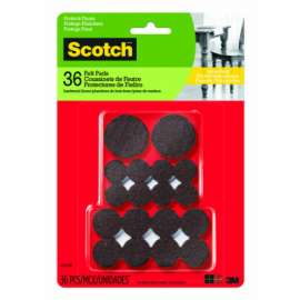 36CT BRN Felt Pad ASSTD