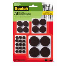78CT BRN RND Felt Pads