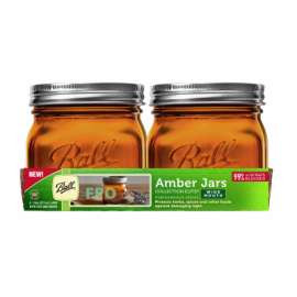 4PK PT Amber WM Jars