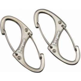 2PK SLV Carab Key Chain