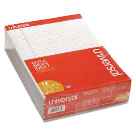 Colored Perforated Writing Pads, Wide/Legal Rule, 8.5 x 11, Gray, 50 Sheets, Dozen
