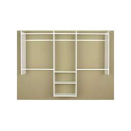 Easy Track RB1460 Deluxe Starter Closet, 48 to 96 in W, 84 in H, 3-Shelf