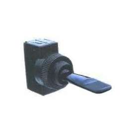 CALTERM 40110 Toggle Switch, 20 A, 12 VDC, Blade Terminal, Chrome Housing Material, Black