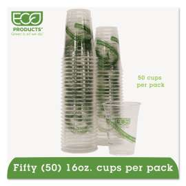 GreenStripe Renewable/Compostable Cold Cups Conv Pack, 16oz, 50/PK, 10 PK/CT